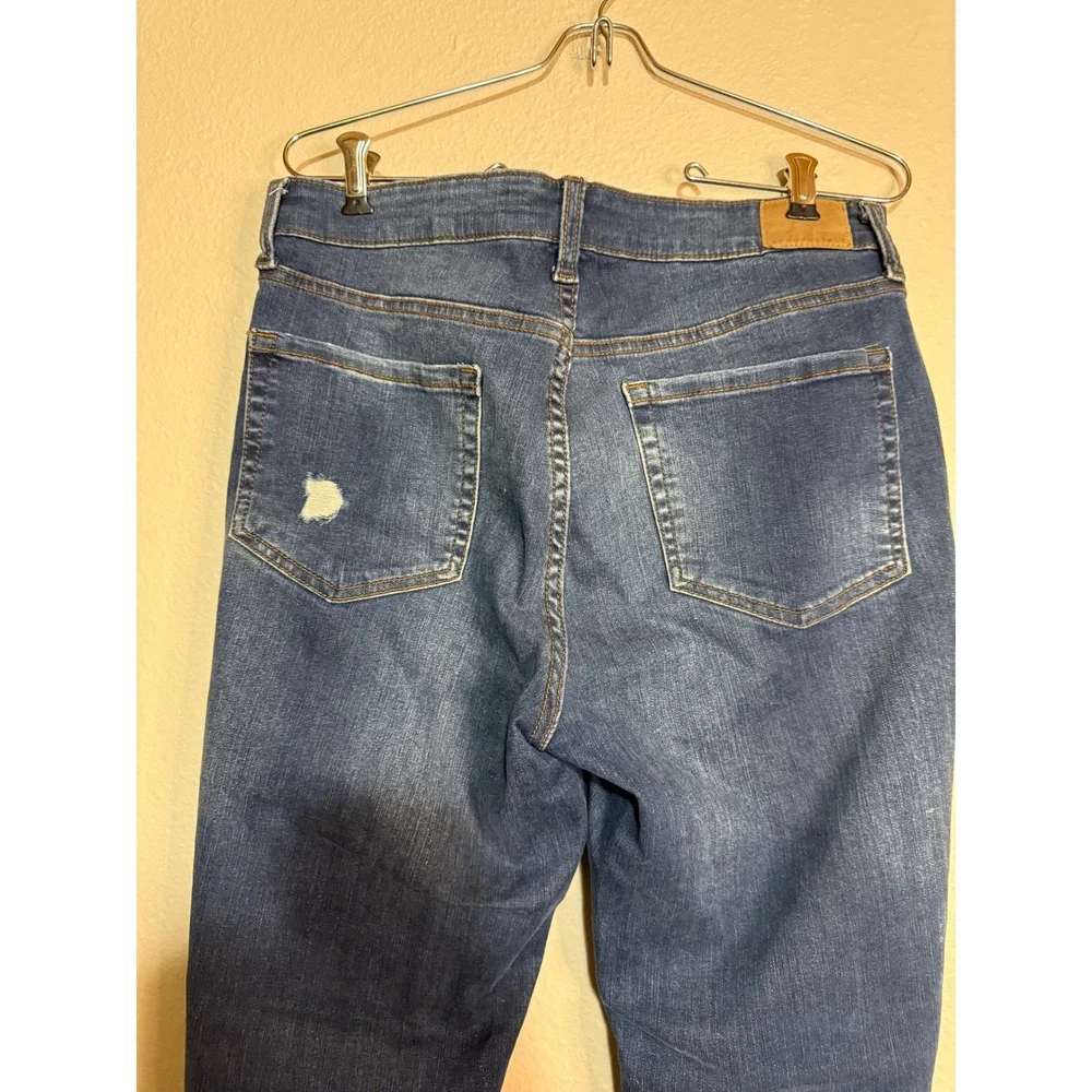 Aeropostale Womens‎ High Waisted Cropped Jeggings Distressed Medium Wash Size 10